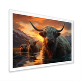 Expressionist Yaks horizon - Yaks Home Decor Art