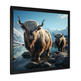 enchanted yaks portrait in winter - Yaks Canvas Wall Art