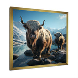 enchanted yaks portrait in winter - Yaks Canvas Wall Art
