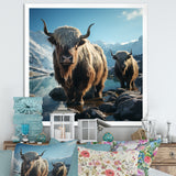 enchanted yaks portrait in winter - Yaks Canvas Wall Art
