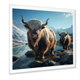 enchanted yaks portrait in winter - Yaks Canvas Wall Art