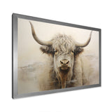 minimalism beige Yak painting - Yaks Wall Decor
