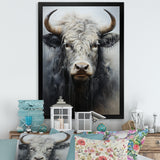 minimalism black and white Yak painting - Yaks Wall Art Prints