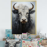 minimalism black and white Yak painting - Yaks Wall Art Prints