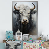 minimalism black and white Yak painting - Yaks Wall Art Prints