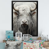 minimalism grey Yak painting - Black Yaks Wall Art