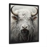 minimalism grey Yak painting - Black Yaks Wall Art