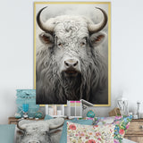 minimalism grey Yak painting - Black Yaks Wall Art