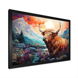 Yak Pastel Wilderness territory - Yaks Large Canvas Wall Art
