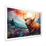 Yak Pastel Wilderness territory - Yaks Large Canvas Wall Art