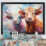 Cute Multicolor Yaks selfie - Yaks Living Room Wall Art