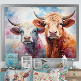 Cute Multicolor Yaks selfie - Yaks Living Room Wall Art