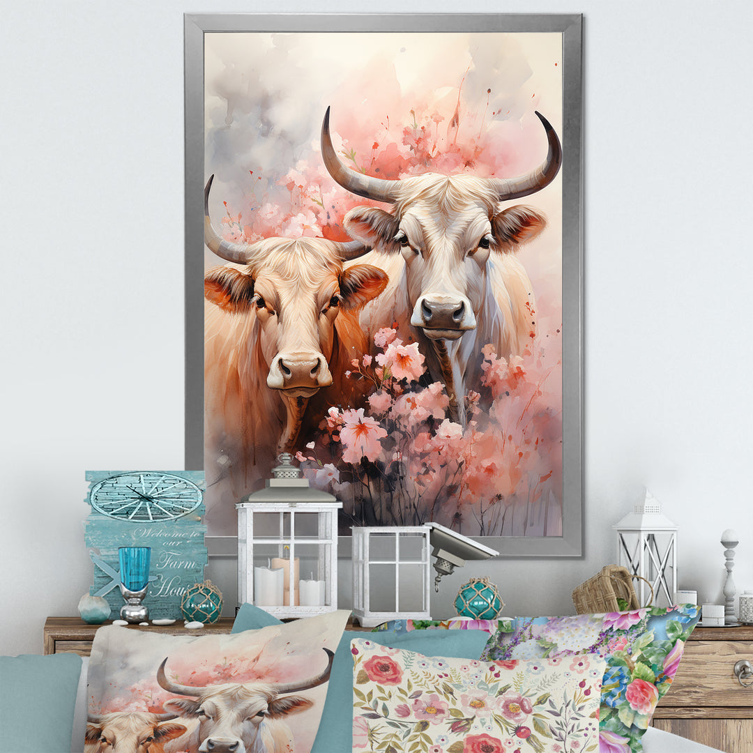 Romanticism Yaks couple harmony - Yaks Bedroom Wall Art