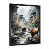 Yaks urban visitor - Yaks Canvas Wall Art