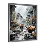 Yaks urban visitor - Yaks Canvas Wall Art