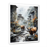 Yaks urban visitor - Yaks Canvas Wall Art