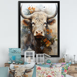 Floral yak profile - Yaks Wall Art Prints