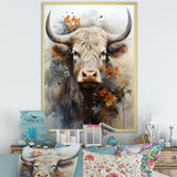 Floral yak profile - Yaks Wall Art Prints