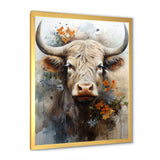 Floral yak profile - Yaks Wall Art Prints