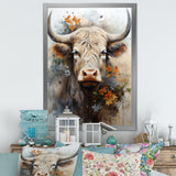 Floral yak profile - Yaks Wall Art Prints