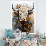 Floral yak profile - Yaks Wall Art Prints