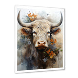 Floral yak profile - Yaks Wall Art Prints