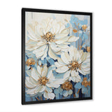 Nature of blue Zinnias Symphony - Floral Canvas Wall Art