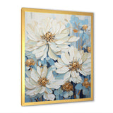 Nature of blue Zinnias Symphony - Floral Canvas Wall Art