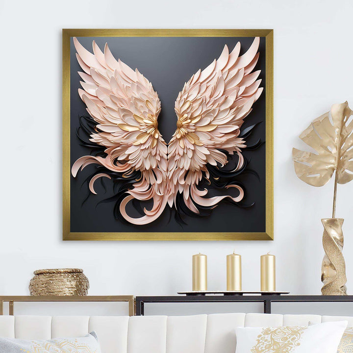 minimalism angel wings - Fashion Canvas Wall Art