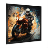 Thrill of the ride Motorcycle - Motorcycle Canvas Wall Art
