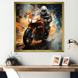 Thrill of the ride Motorcycle - Motorcycle Canvas Wall Art