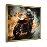 Thrill of the ride Motorcycle - Motorcycle Canvas Wall Art