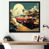 Classic Muscle Car Mustang - Performing Arts Canvas Wall Art