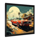 Classic Muscle Car Mustang - Performing Arts Canvas Wall Art