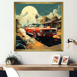 Classic Muscle Car Mustang - Performing Arts Canvas Wall Art