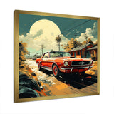 Classic Muscle Car Mustang - Performing Arts Canvas Wall Art