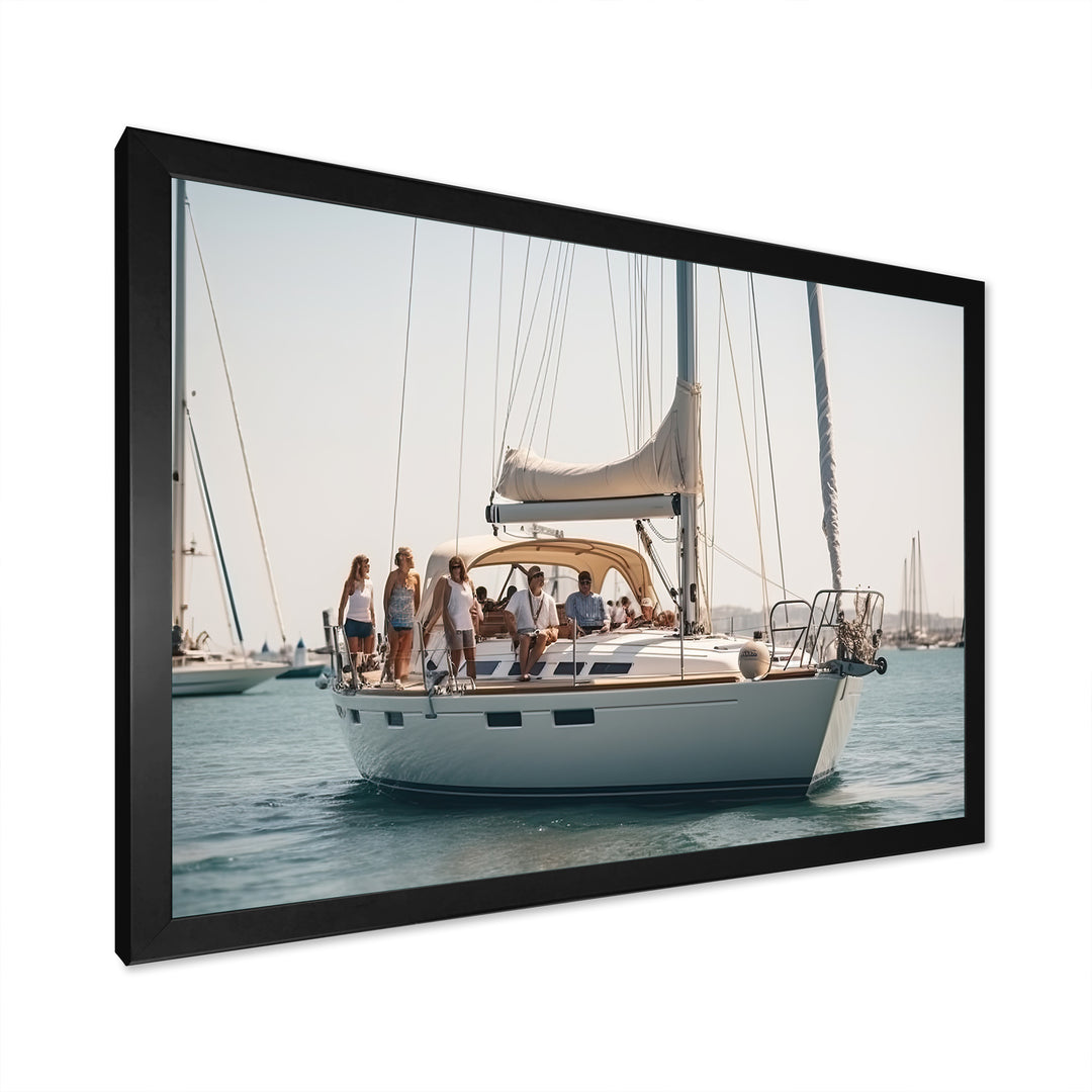 Yacht clubbing paradise - Boat Sailing Canvas Wall Art