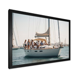 Yacht clubbing paradise - Boat Sailing Canvas Wall Art