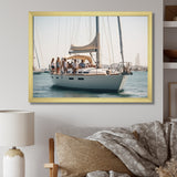 Yacht clubbing paradise - Boat Sailing Canvas Wall Art