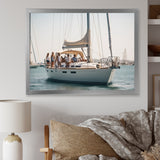 Yacht clubbing paradise - Boat Sailing Canvas Wall Art