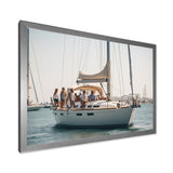 Yacht clubbing paradise - Boat Sailing Canvas Wall Art