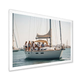Yacht clubbing paradise - Boat Sailing Canvas Wall Art