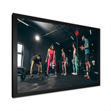 Bodybuilding Indoor Group Training - Aerobic & Bodybuilding Canvas Wall Art
