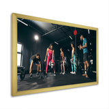 Bodybuilding Indoor Group Training - Aerobic & Bodybuilding Canvas Wall Art
