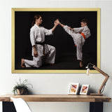 Karate Kick Training - Martial Arts Canvas Wall Art