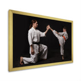 Karate Kick Training - Martial Arts Canvas Wall Art