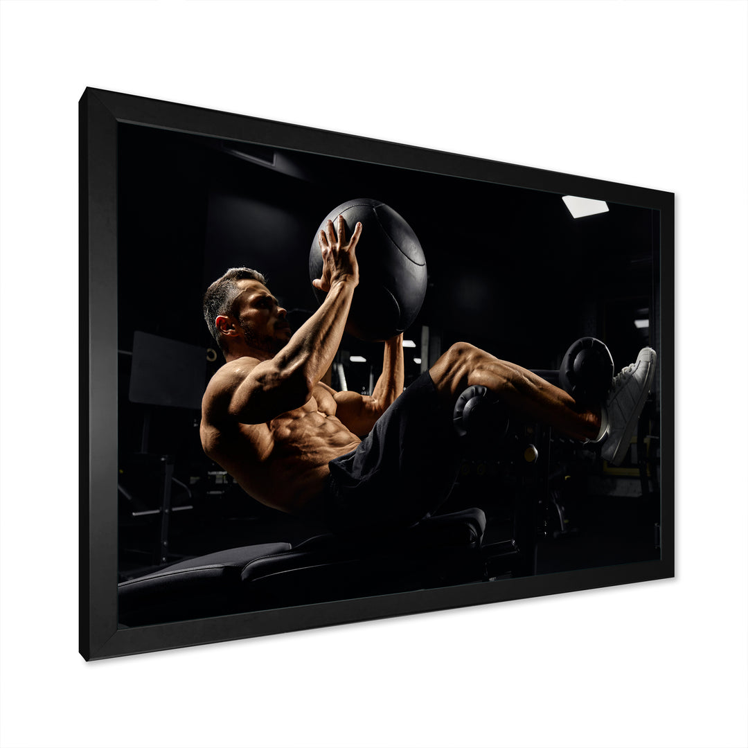 Gym Body In Action - Aerobic &amp; Bodybuilding Canvas Wall Art