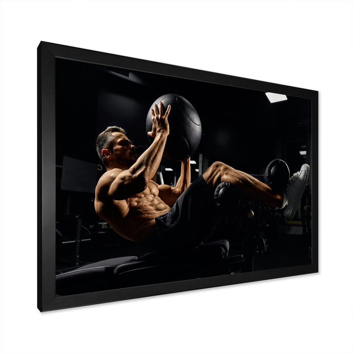 Gym Body In Action - Aerobic &amp; Bodybuilding Canvas Wall Art