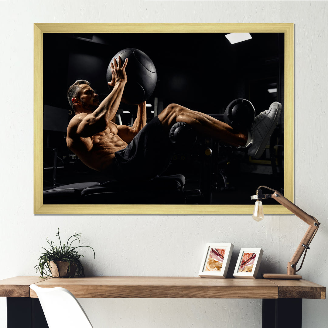 Gym Body In Action - Aerobic &amp; Bodybuilding Canvas Wall Art