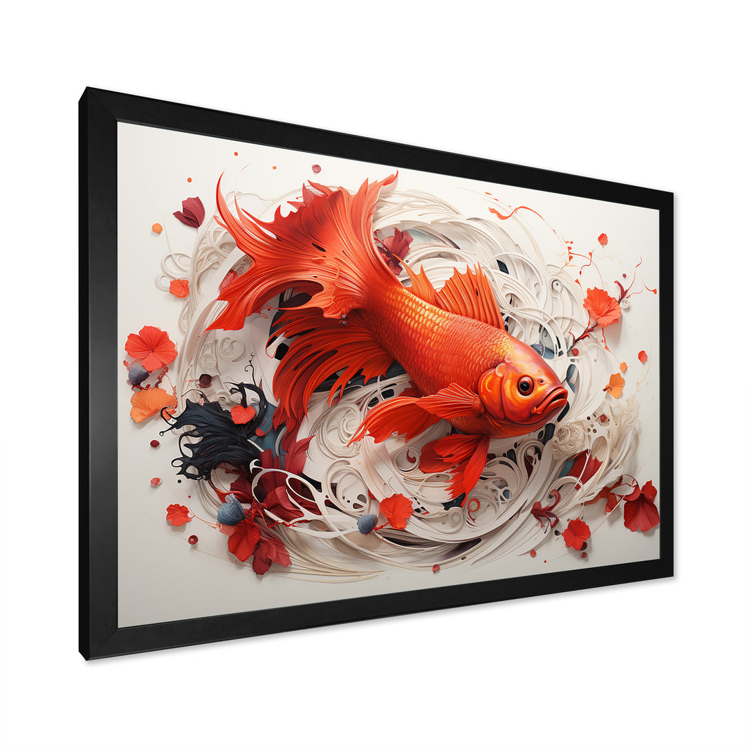 Red And Grey Koi&